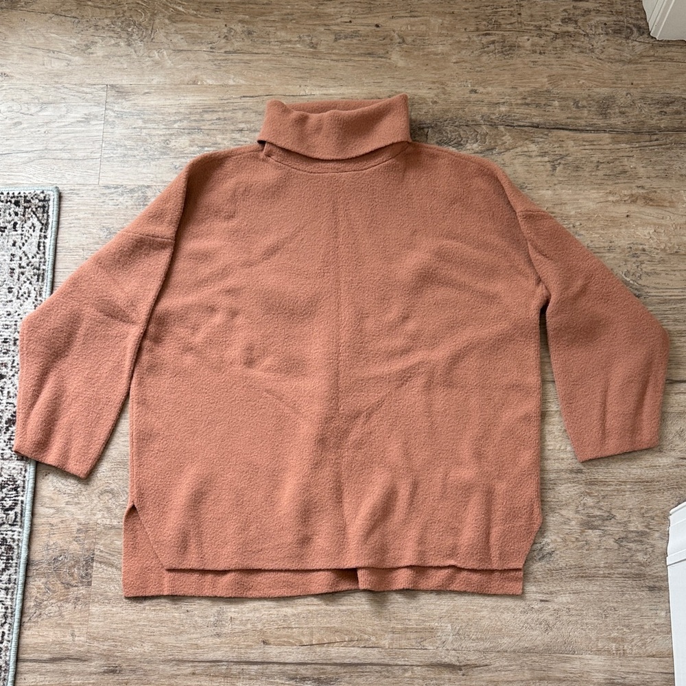 Abercrombie & Fitch Oversized Tunic Turtleneck Sweater - Tan